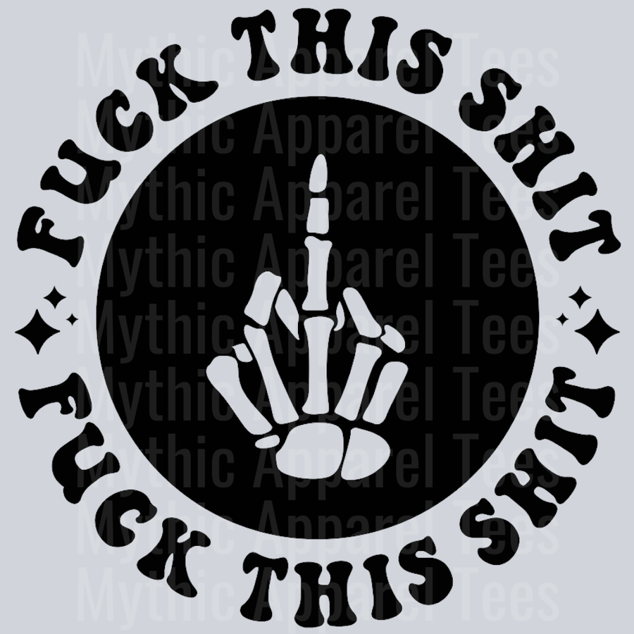 Fuck This Shit Pocket Design Wavey Retro Style Funny Shirt Design