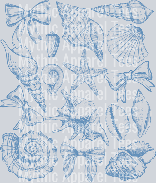Coquette Seashell Retro Summer Transfer