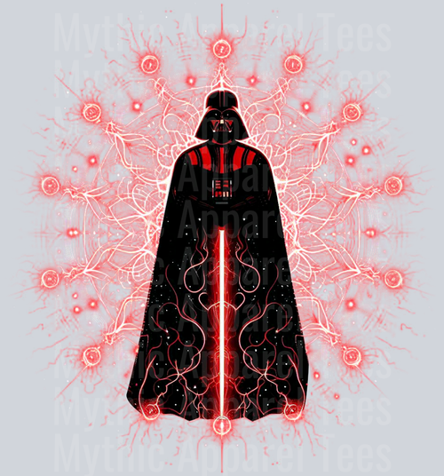 Darth Vader Red Symbols Lightsaber Down DTF Star Wars Transfers