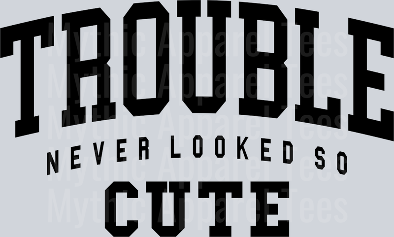 Trouble Never Looked So Cute DTF Unisex Toddler Transfers