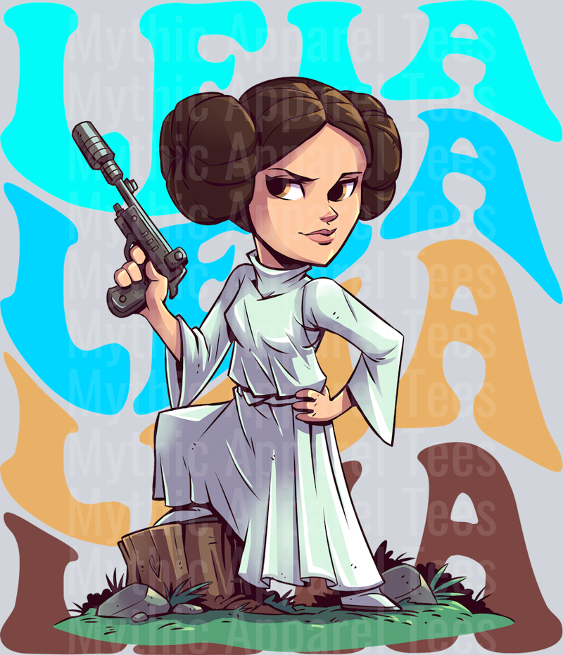 Princess Leia Star Wars Stacked Name Disney