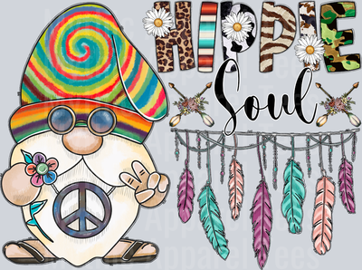 Hippie Soul Gnome Trance Feathers Western