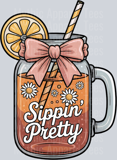 Sippin Pretty Sweet Tea DTF Tea Transfers