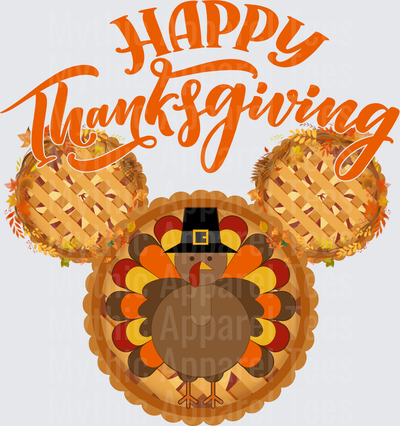 Disney Fall and Thanksgiving Mickey Mouse Pie Turkey Happy Thanksgiving