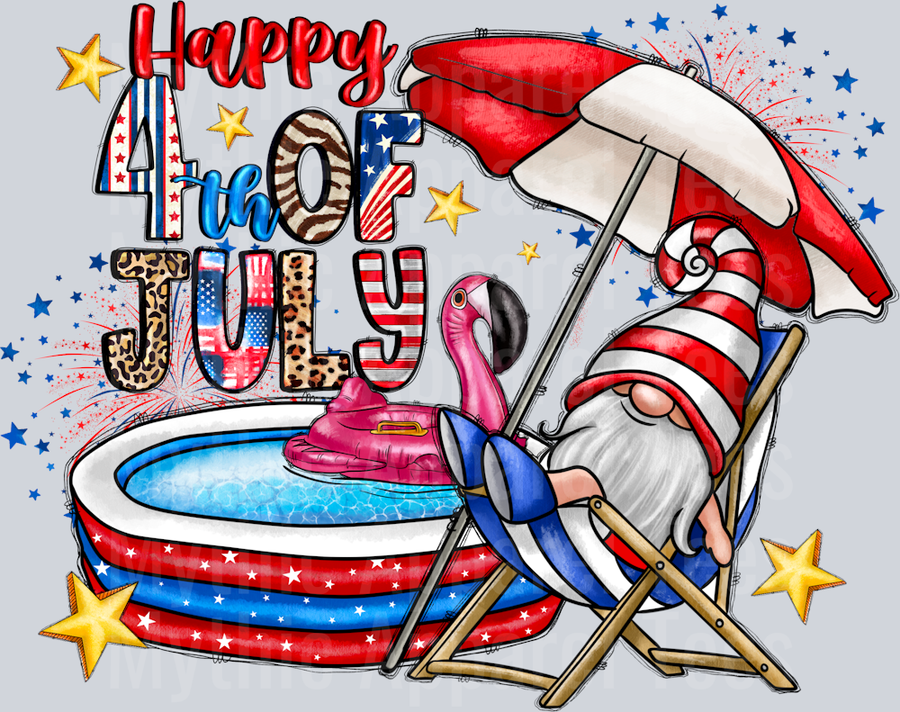 Happy 4th Of July Gnome Summer Patriotic