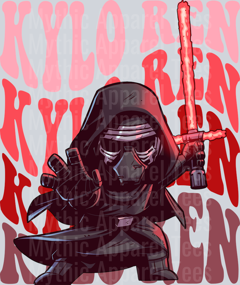 Kylo Ren Star Wars Stacked Name Disney
