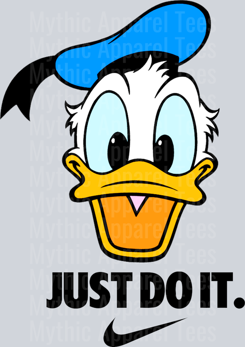 DONALD DUCK JUST DO IT DTF Nike Transfers