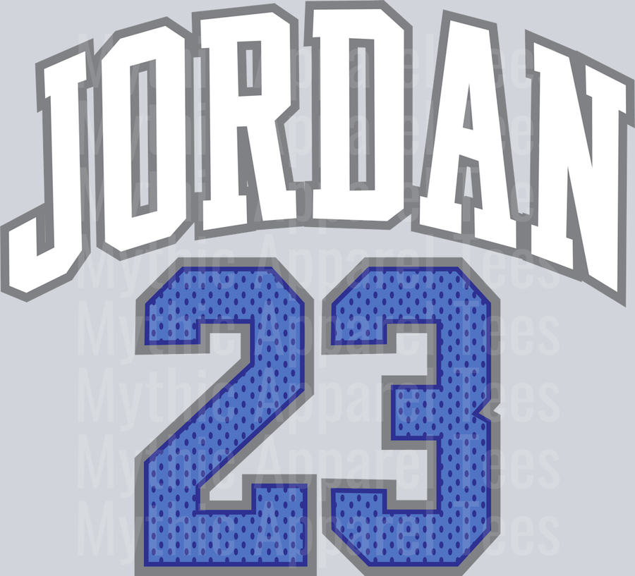 JORDAN blue 23 Michael Jordan Chicago Bulls Jordans Nike DTF Michael Jordan Transfers