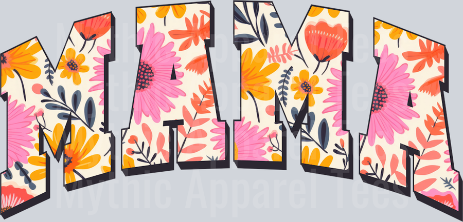 Mama Bright floral big flowers DTF MOM Transfers