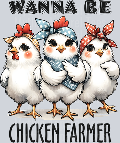 Wanna be chicken farmer gangster wear DTF Chicken Transfers
