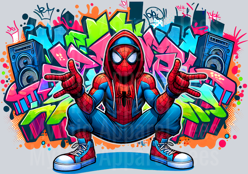 Spiderman Graffiti DTF Pop Culture Transfers