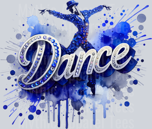 Dance with Male Dancer Blue DTF Dance Male Transfers