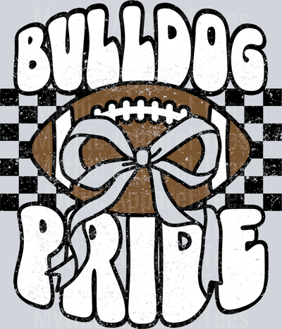 Bulldog Pride Bow Football School Spirit & Sports