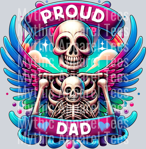 Proud Dad Skull image with baby skelly
