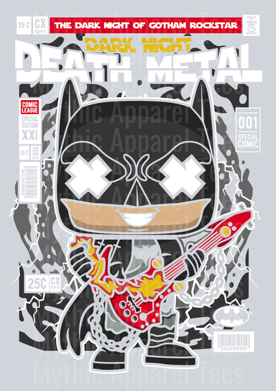 Dark Night Batman Death Metal Comic Book Cover STYLE DTF Pop Culture Transfers