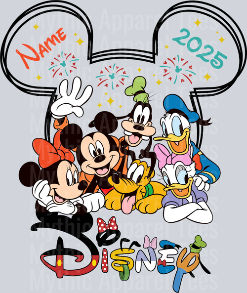 Disney Trip 2025 Replace name Mickey Crew DTF Disney Transfers