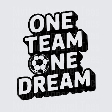 American Football One Team One Dream Soccer Ball Graphic