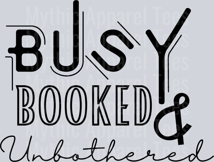 Busy Booked and Unbothered DTF Book Transfers