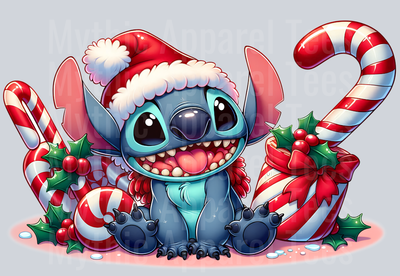 Stitch Christmas Transfer 10 DTF Stitch Christmas Transfers