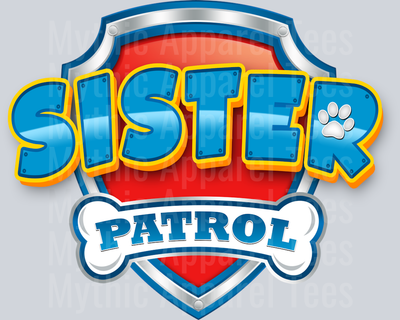 Sister Patrol DTF Paw Patrol Transfers