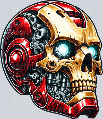 Ironman Helmet Skull Pt 2 DTF Superhero Transfers