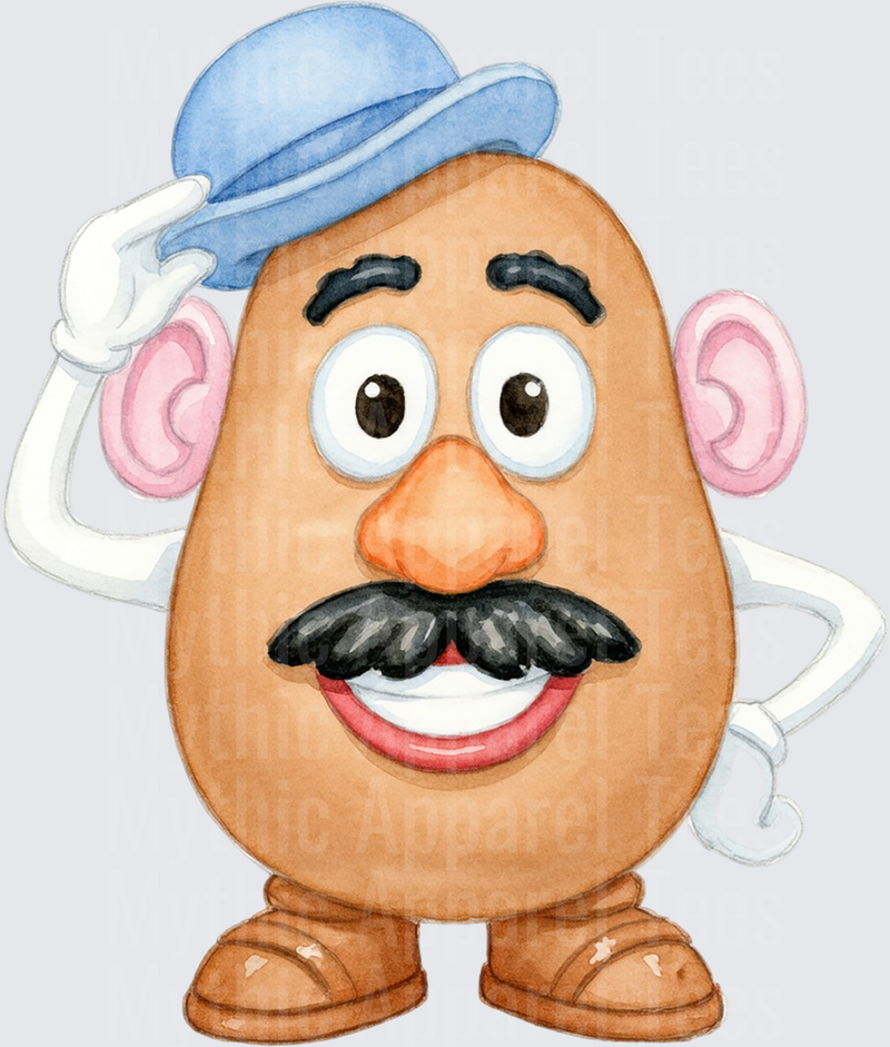 Toy Story 5 Mr. Potato Head Watercolor Saluting Blue Hat