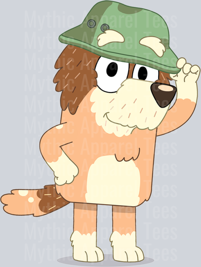 Chilli Standing with hat DTF Bluey Transfers