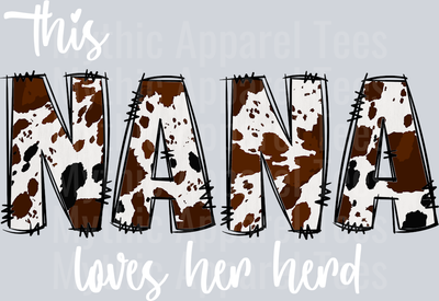 This Nana Loves her herd 2 DTF Nana Transfers