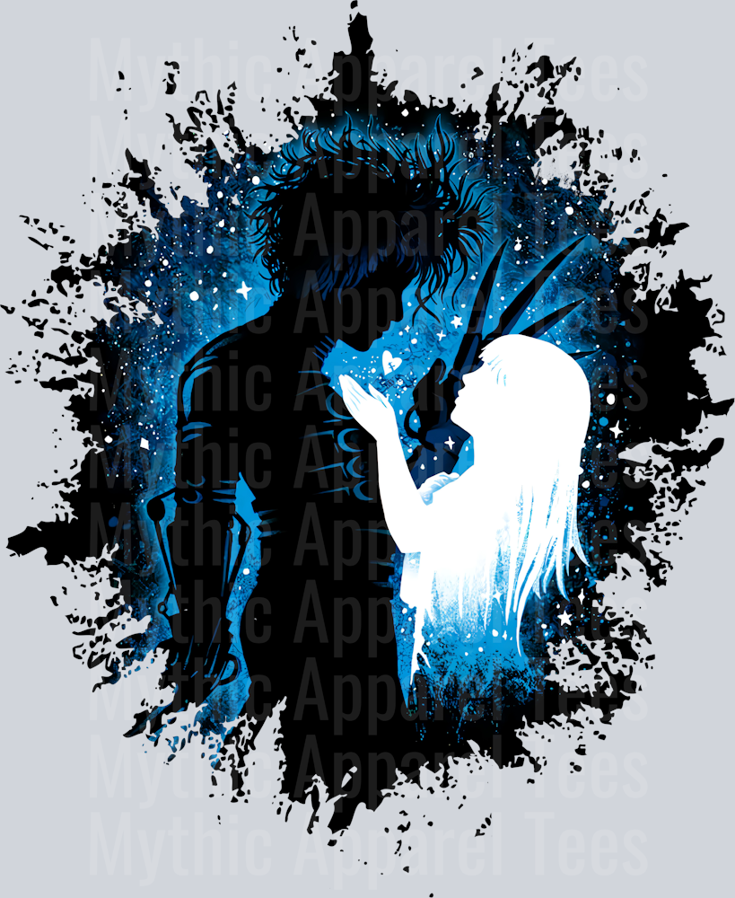 Edward Scissorhands Dark Silhouette Color Splash Crystal Ball Vision