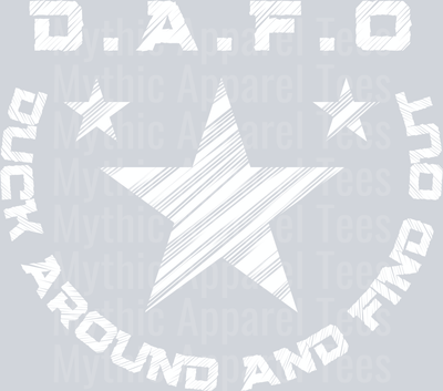 Duck around and find out white pocket DTF Duck Transfers