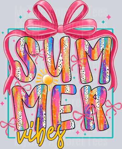 Summer Vibes bow and wifey DTF Summer Transfers