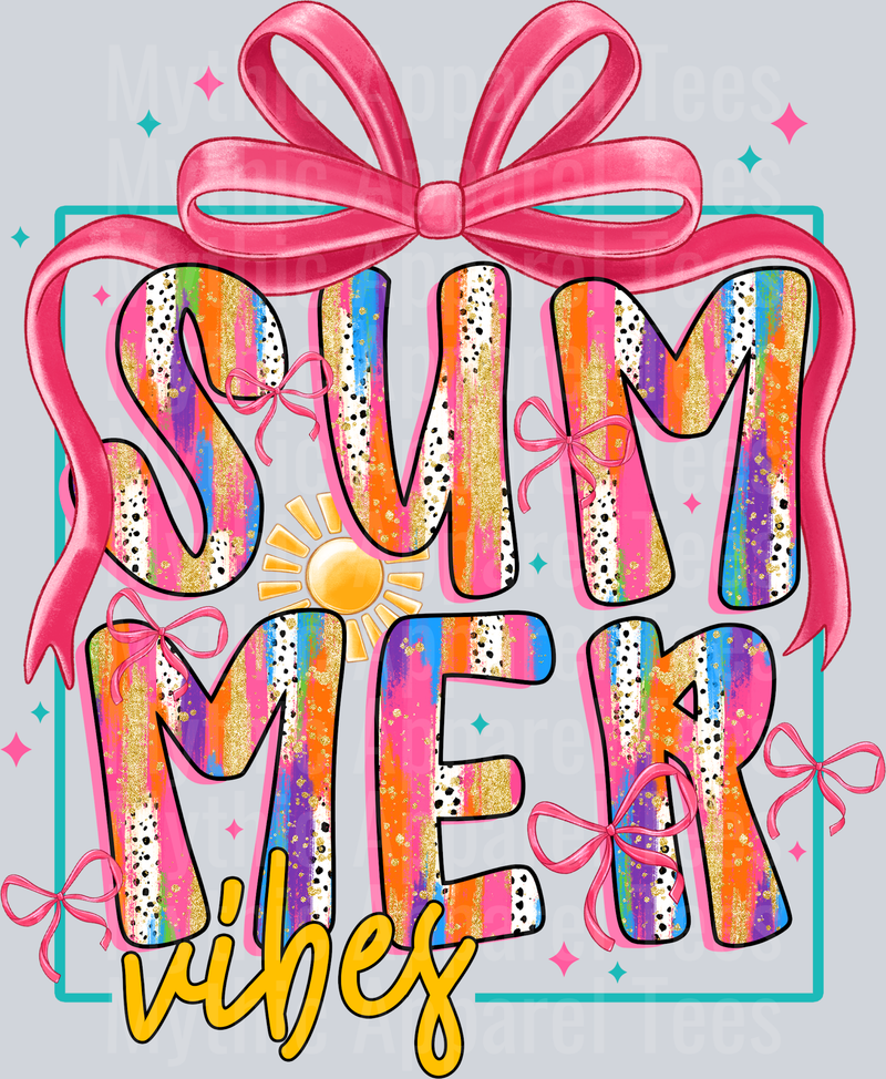 Summer Vibes bow and wifey DTF Summer Transfers