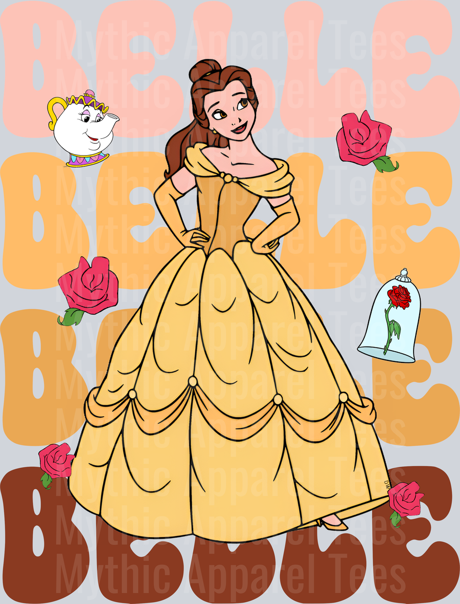 Belle Beauty and the Beast DTF Disney Transfers