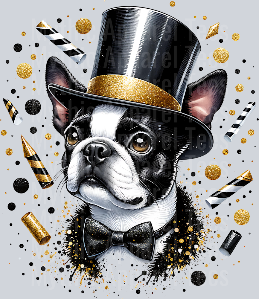 NEW YEARS BOSTON TERRIER