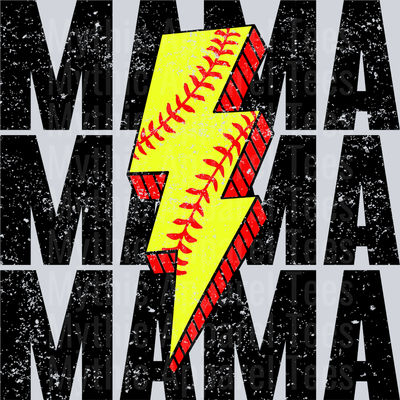 Softball Mama Stacked School Spirit & Sports