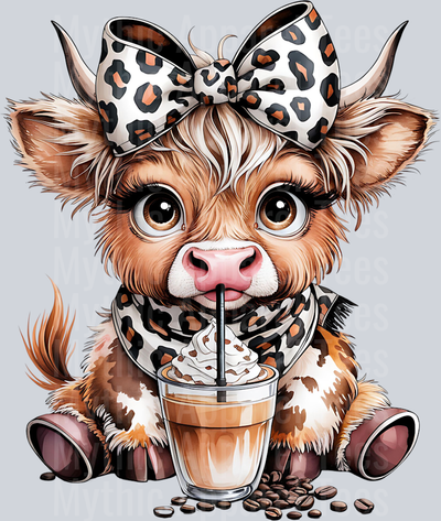 Cuteleopardprintcowwithbow