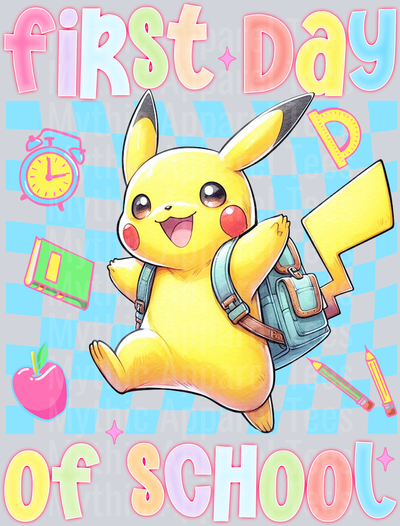 First Day Of School Pikachu