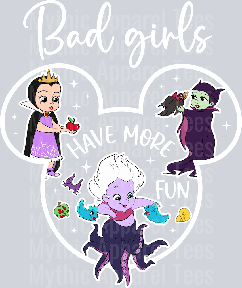 Bad girls have more fun DTF Disney Villains Transfers