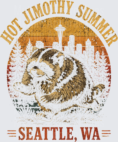Jimothy Hot Jimothy Summer Seattle WA Retro Sunset Cat