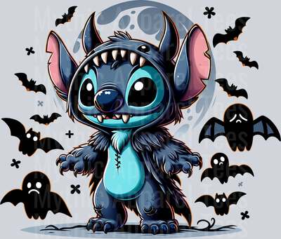 Stitch Halloween Transfer 9 DTF Stitch Halloween Transfers