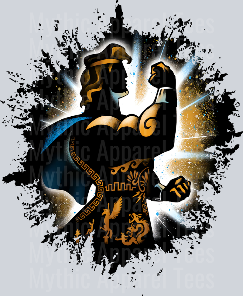 Hercules Disney God 2 Dark Silhouette Color Splash Crystal Ball Vision