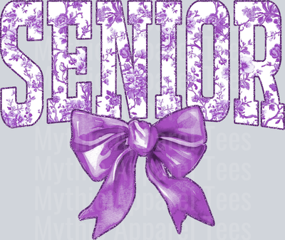 Lavender Senior College Font Floral Senior Graduation Design
