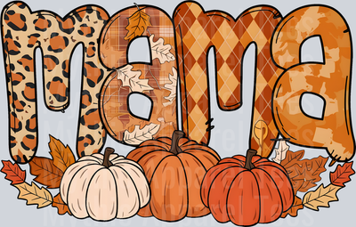 mama fall thanksgiving cute print and words DTF Thanksgiving Transfers