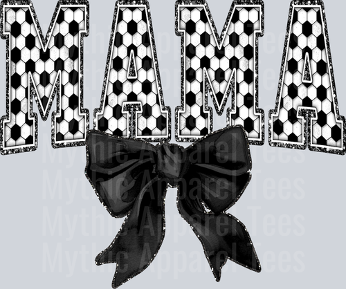 Soccer Mama With Bow School Spirit & Sports