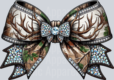 Deer Camo Bow Glitter Deer Antlers Camo Hunting