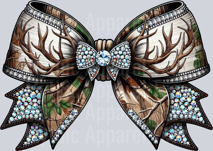 Deer Camo Bow Glitter Deer Antlers Camo Hunting