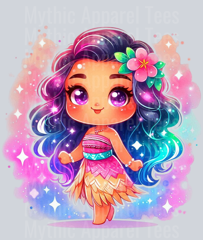 Moana Disney Princess Colorful Pop Art Pop Culture Cosmic style
