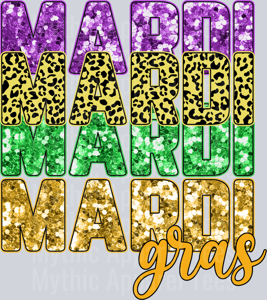 AZ721 Mardi Gras Rhinestone
