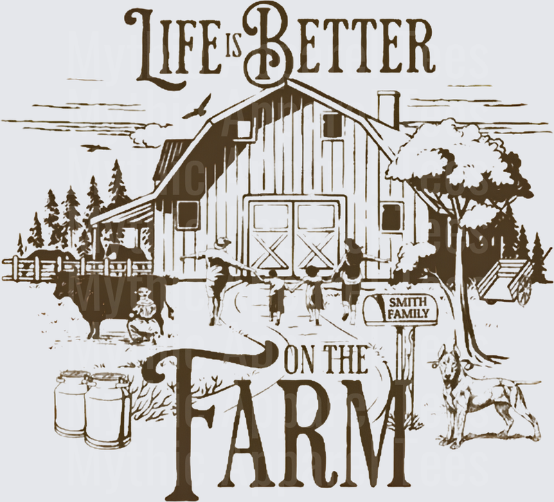 Farm Life Is Better on the Farm Vintage Barn Scene