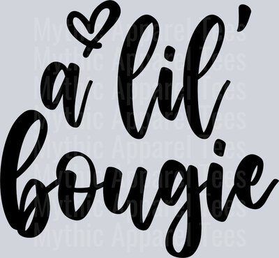 a lil bougie black with hearts DTF Sarcastic Sassy Transfers